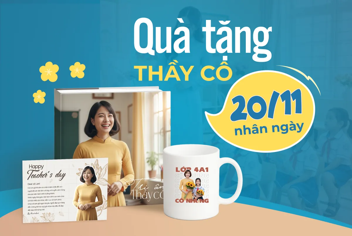 Bộ quà tặng ý nghĩa, cá nhân hoá dành tặng Thầy cô nhân ngày 20/11